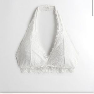 Gilly Hicks White Lace Halter Bralette